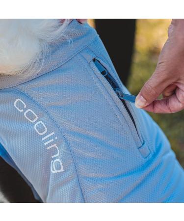 Kurgo Cooling Vest for Dogs - XL Ice Blue Cools Neck & Chest Reflective Material for High Temperatures | Shop Internationally - Buy Online on GoSupps.com