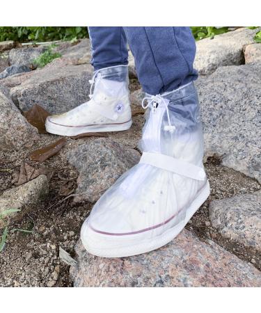 DJZSSXLW Rain Boot Waterproof Shoes Cover Women Kids Reusable Rubber Sole Overshoes Galoshes 1 Pair (Transparent,M) Medium Transparent - Buy Online on GoSupps.com