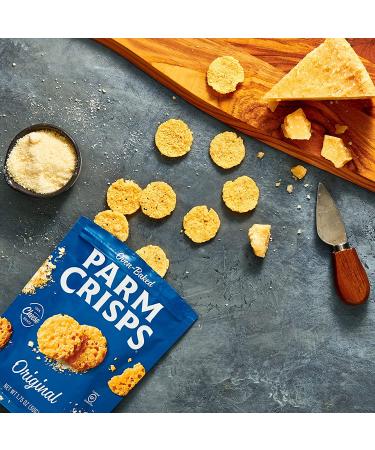 ParmCrisps Original 100% Real Parmesan Cheese - Keto, Low Carb, High Protein Snacks | 12 Pack (1.75 Oz Each) - Buy Online on GoSupps.com