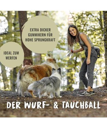 Rudelk nig Dog Ball - Indestructible Natural Rubber - 2-Pack Orange & Blue - 6.5cm - Perfect for Dogs - International Shipping - Buy Online on GoSupps.com