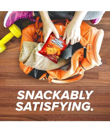 Pure Protein Cheesy Crackers Cheddar High Protein Snack 10G Protein 1.06 Oz (Pack of 12) Cheddar Cheese 1.06 Ounce (Pack of 12) - Buy Online on GoSupps.com