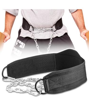 C.P.Sports Premium Dip Belt | Professional Dip Belt for Pull-Ups Squats & Strength Training | 250kg Capacity Tear-Resistant Nylon with Steel Chain | Ideal for Gym Workouts - Buy Online on GoSupps.com