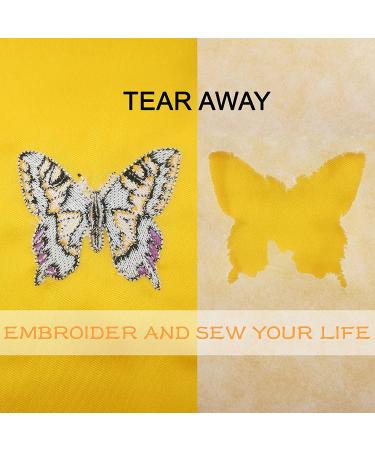 New brothread Tear Away Embroidery Stabilizer Backing 8x8 - 100 Precut Sheets | Medium Weight 1.8 oz | Fits 4x4 and 6x6 Hoops - Buy Online on GoSupps.com