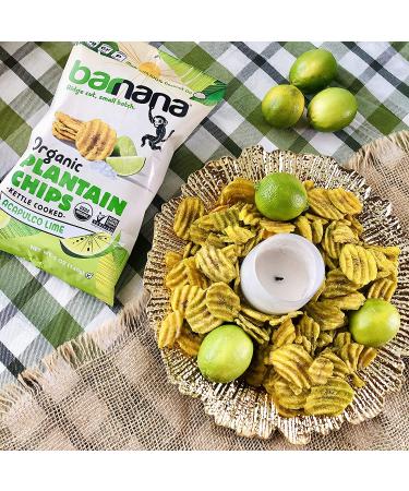 Barnana Organic Plantain Chips - Acapulco Lime, 5oz | Paleo, Vegan, Grain-Free Snack - Buy Online on GoSupps.com