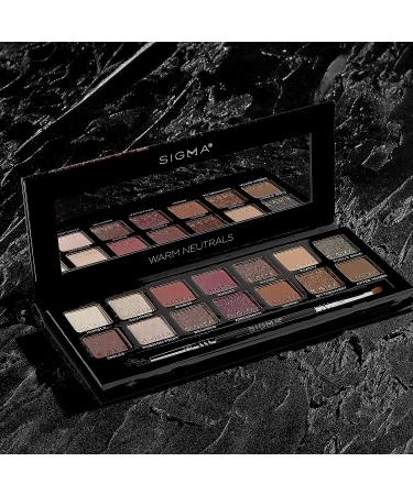 Sigma Beauty Warm Neutrals Eyeshadow Palette - 14 Matte, Shimmer, and Metallic Shades - Vegan & Clean Beauty EP022 - Buy Online on GoSupps.com