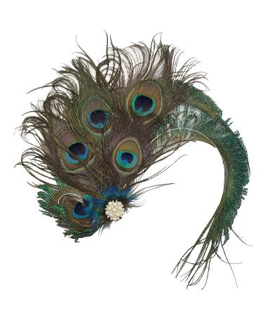 Peacock Feather Hair Clip - Retro Wedding Carnival Party Hairpin for Women and Girls - Buy Online on GoSupps.com