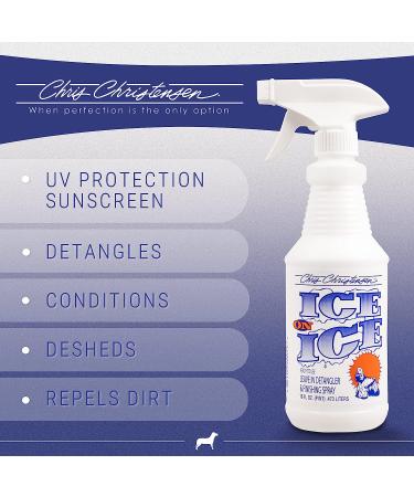 Chris Christensen Ice on Ice Detangler & Finishing Dog Spray - Professional Grooming Results | 16 oz - Buy Online on GoSupps.com