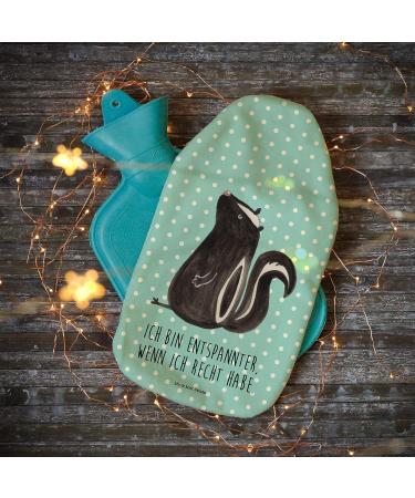 Mr. & Mrs. Panda Skunk Hot Water Bottle | Turquoise Children's Heat Bottle Gift | Cozy Office Accessory - Buy Online on GoSupps.com