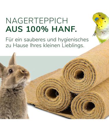 Natural Hemp Rodent Mat - 100% Eco-Friendly Dust-Free & Strong - 100x50cm Floor Cover for Rodent Cages - Buy Online on GoSupps.com