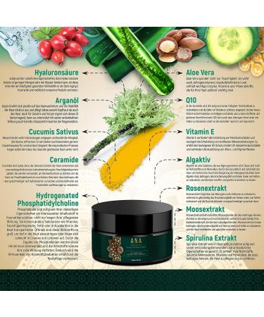 Organic Moossalbe with Aloe Vera & Hyaluronic Acid - Anti-Aging Face Care - 100ml Natural Cosmetics Made in Germany - Day & Night Care - Buy Online on GoSupps.com