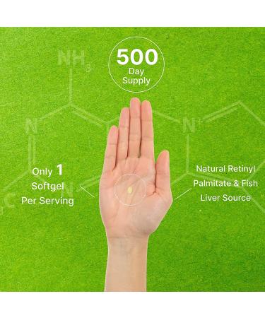 High Potency Vitamin A 25000 IU with Coconut Oil Softgels | Natural Fish Liver Oil Source for Eye, Immune & Skin Health | Non-GMO - Buy Online on GoSupps.com