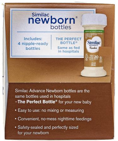 Similac Advance Kosher Infant Formula 2 fl oz - 8 Bottles (2 Pack) | Cholov Yisroel, Ready to Feed Milk Based Formula for Babies 0-12 Months - Buy Online on GoSupps.com