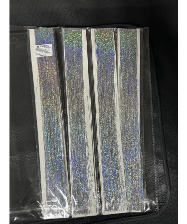 800 Silver Glitter Hair Strands | 120 cm Tinsel Hair Extensions | Fairy Hair Lametta Extreme Kit - Buy Online on GoSupps.com