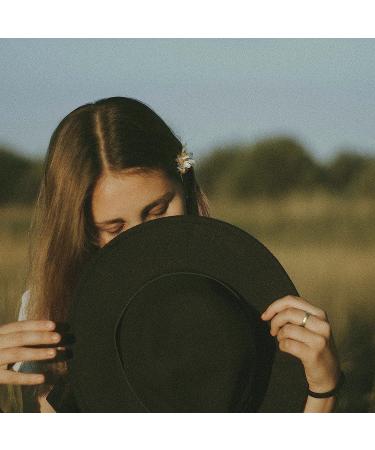 Lisianthus Women's Black Fedora Hat with Belt Buckle Detail - Stylish Accessory for Every Occasion - Buy Online on GoSupps.com