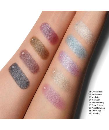 Oulac Shimmer Grey Cream Eyeshadow - Waterproof Glitter Eye Shadow - Moisturizing Formula - Easy to Blend - 0.42 oz - Total Eclipse (06) - Buy Online on GoSupps.com