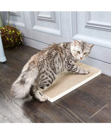 Way Basics Premium Cat Scratcher - Reversible Scratch Pad with Silvervine Organic Super Catnip - White - Buy Online on GoSupps.com