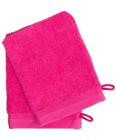 France Luxe Body French-Style Bath Mitt 2-Pack - Pink/Pink