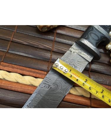 Perkin Bowie Damascus Hunting Knife with Sheath - Premium Quality International Shipping - Buy Online on GoSupps.com
