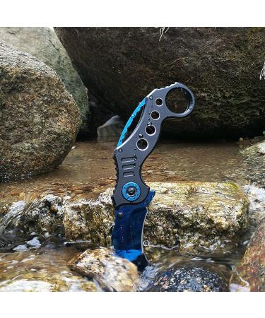 ALBATROSS Cool Spring Assisted Folding Pocket Knife - Tactical Raptor Claw, Blue - Buy Online on GoSupps.com