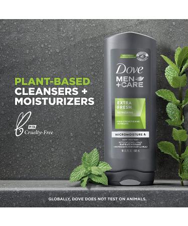 Dove Men+Care Body Wash for Extra Fresh Skin | 18 Ounce (Pack of 4) - Buy Online on GoSupps.com