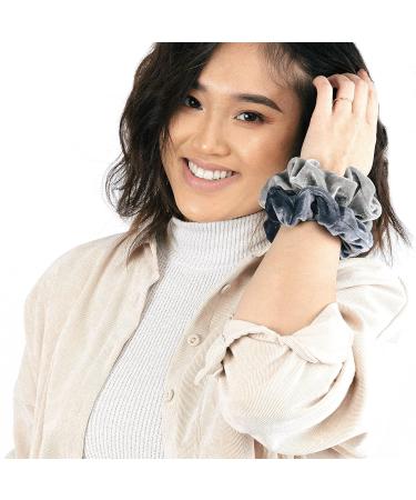 Designer Velvet Scrunchies - 6 Pack Neutral Colors | VSCO Hair Accessories - Buy Online on GoSupps.com