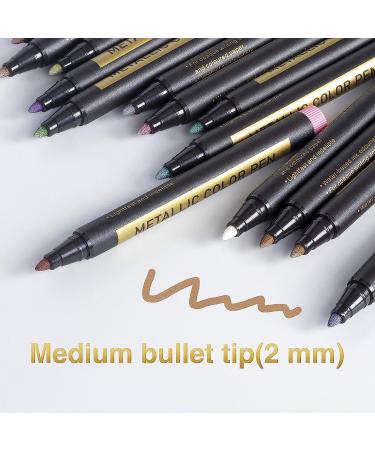 JR.WHITE Metallic Paint Markers Pens - 10 Vibrant Colors for Rock Painting, Scrapbooking, and DIY Crafts - Buy Online on GoSupps.com