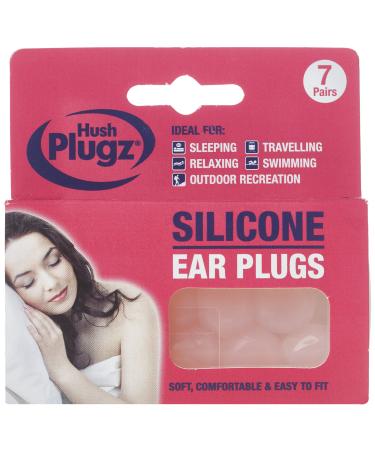Hush Plugz Silicone Earplugs x 3 packs Clear 7 Count (Pack of 3) - Buy Online on GoSupps.com