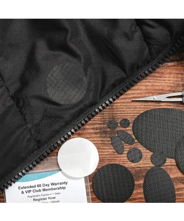 Zengear Down Jacket Repair Patches - Waterproof Nylon Fabric for Clothing and Gear - 11 Pieces, Black - Buy Online on GoSupps.com