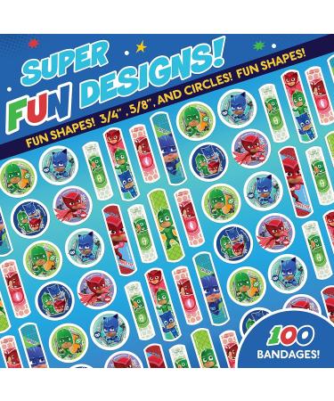 PJ Masks Kids Bandages - 100 ct Adhesive Bandages for Cuts Scrapes & Burns | Perfect Easter Basket Stuffers for Kids & Toddlers - Buy Online on GoSupps.com