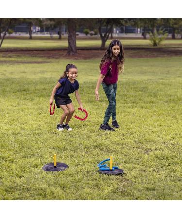 FIELDAY Rubber Horseshoes Yard Game Set - 10 PCS with 4 Horseshoes, 4 Stakes, and 2 Rubber Mats - Outdoor & Indoor Games for Kids - Classic Game for Beach, Backyard, Camping - Buy Online on GoSupps.com