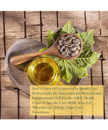 Baar Palma Christos Organic Castor Oil Cold-Pressed Hexane-Free USDA Certified for Skin Hair Massage & Castor Oil Packs Glass Amber Bottle 8 oz. 8 Fl Oz (Pack of 1) - Buy Online on GoSupps.com