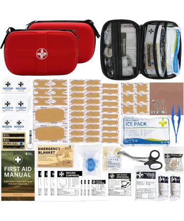 Rhino Rescue Mini First Aid Kit - Waterproof Portable Emergency Essentials for Travel Camping Car and Home - Buy Online on GoSupps.com