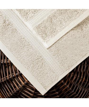 Superior 6-Piece Egyptian Cotton Towel Set | Luxurious Bath Hand & Washcloths - Spa Quality in Cream - Buy Online on GoSupps.com