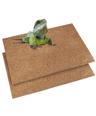 N rodenteppich.de reptiles carpet for terrarium 60x40 cm 2 -Set coconut mat made of coconut fiber ideal for reptiles chameleon snake and lizards in the terrarium as a floor coverage