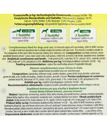 Fit-BARF Sensitive for Dogs & Cats 2kg - Premium Grain-Free Pet Food for Allergies | International Shipping Available - Buy Online on GoSupps.com