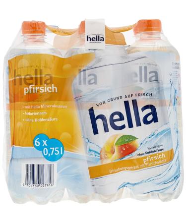 Hella Mineralbrunnen Near Water Peach - DISPOSABLE 6x0.75L | Buy Internationally Online - Buy Online on GoSupps.com