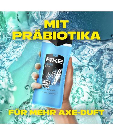 Buy AX 3-in-1 Shower Gel & Shampoo ICE Chill XL - 400 ml (6 Pack) | Long-lasting Freshness & Dermatologically Tested | Mint Fragrance - Buy Online on GoSupps.com