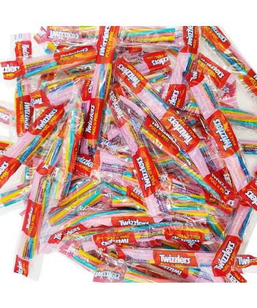 Twizzlers Pull N Peel Candy Strawberry Blast 2 Lbs - Chewy Fun Size Fruit Twists by Zeeskeit - Bulk Easter Halloween Sweets - Buy Online on GoSupps.com