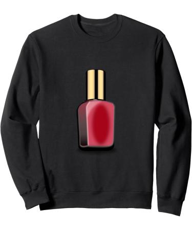 Nail Polish Bottle Red Nails Manicure Pedicure Beauty Sweatshirt