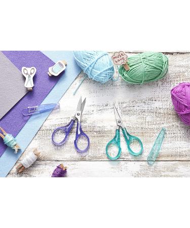 Beaditive Detail Craft Scissors Set - Curved and Straight | Sharp & Compact | Sewing, Embroidery, Paper Cutting | Stainless Steel | 2 Pc. with Protective Cover - Buy Online on GoSupps.com