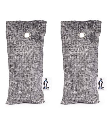 Biped Fresh!Shoe pillows with bamboo activated carbon against an outer smell - natural shoe dryer for unpleasant smelling shoes and sports bags (2x75g) odor neutralizer Z2811 (2 pieces gray) 2x gray