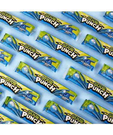 Sour Punch Straws Blue Raspberry - 2oz Tray, Pack of 24 | Sweet & Sour Flavored Chewy Candy - Buy Online on GoSupps.com