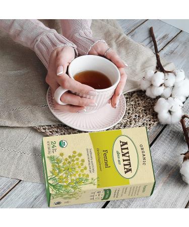 Alvita Organic Fennel Herbal Tea - Premium Quality, Licorice Flavor, 24 Tea Bags - Buy Online on GoSupps.com