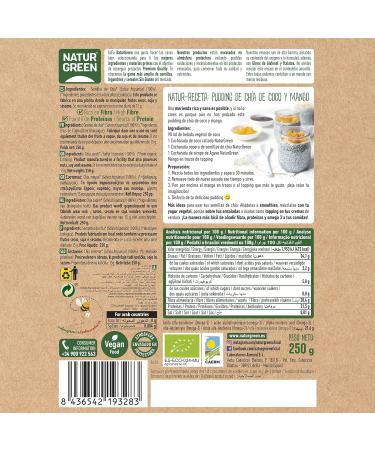 ALMOND LABORATORY NaturGreen Organic chia seeds organic seeds fiber source rich in omega 3 glutenfree vegan packaging 12 x 250 g - Buy Online on GoSupps.com