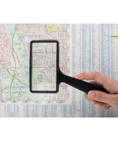 Jumbo Rectangular Handheld Magnifying Glass (3X Magnification)  Scratch Resistant Glass Lens - Large Horizontal Viewing Area - Buy Online on GoSupps.com