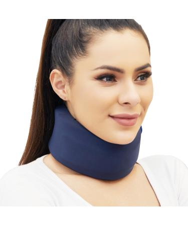 KKOOMI Neck Brace Foam Cervical Collar Soft Neck Support Relieves Pain & Pressure in Spine During Sleep Medical Device Neck Support Cervical Pillow for Neck Pain Woman&Man (Medium, 3") Medium 3.0 Inches