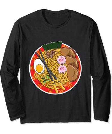 Anime Japanese Ramen Noodle Foodie Long Sleeve T-Shirt