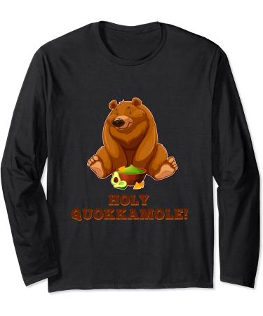 Holy Quakkamole Bear Avocado Guacamole Fruit Vegetable Vegan Long Sleeve T-Shirt - Buy Online on GoSupps.com