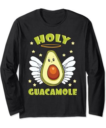 Holy Guacamole Avocado Cinco de Mayo Guacamole Angel Long Sleeve T-Shirt
