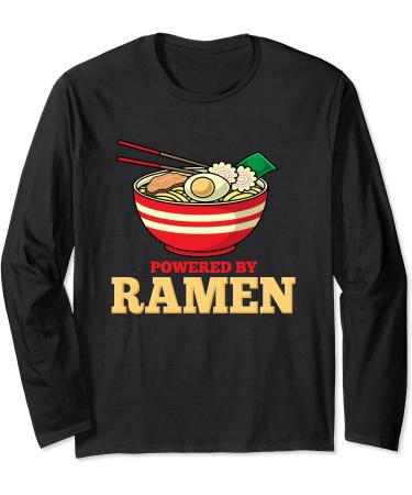 Powered By Ramen Japanese Anime Noodles Long Sleeve T-Shirt